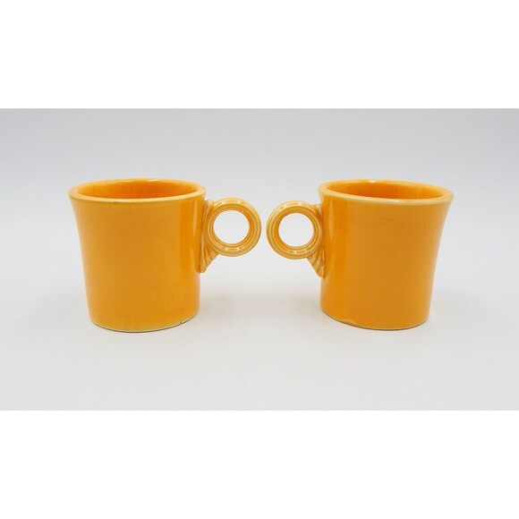 Fiesta Fiestaware Vintage Yellow Tom And Jerry Coffee Mug Ring Handle - Picture 4 of 10